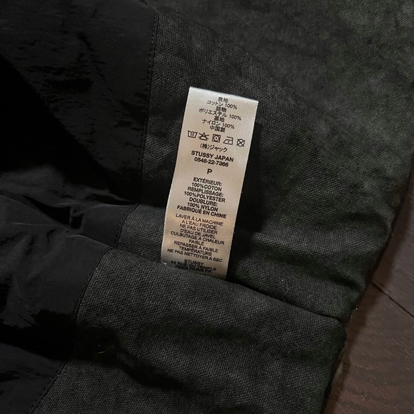 RARE STUSSY WASHED CANVAS PRIMALOFT VEST Small Black & Dark Gray HTF - Picture 6 of 12